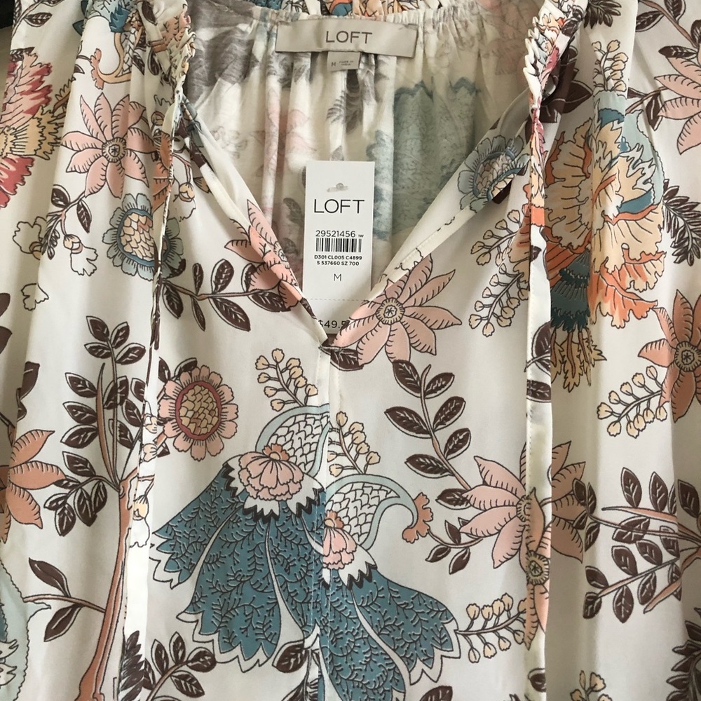 Loft Multi-Colored Sleeveless Blouse